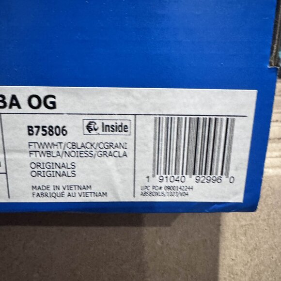 Adidas Mens Samba OG Black White Granite B75806 - Picture 2 of 5